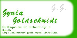 gyula goldschmidt business card